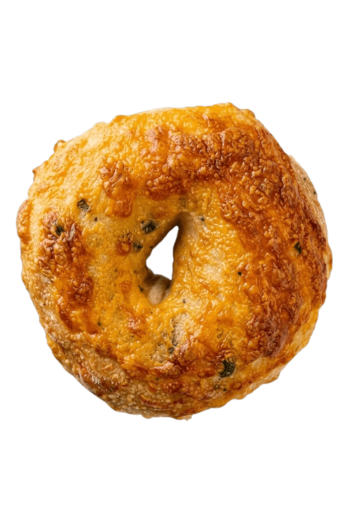 Jalapeño cheddar bagel