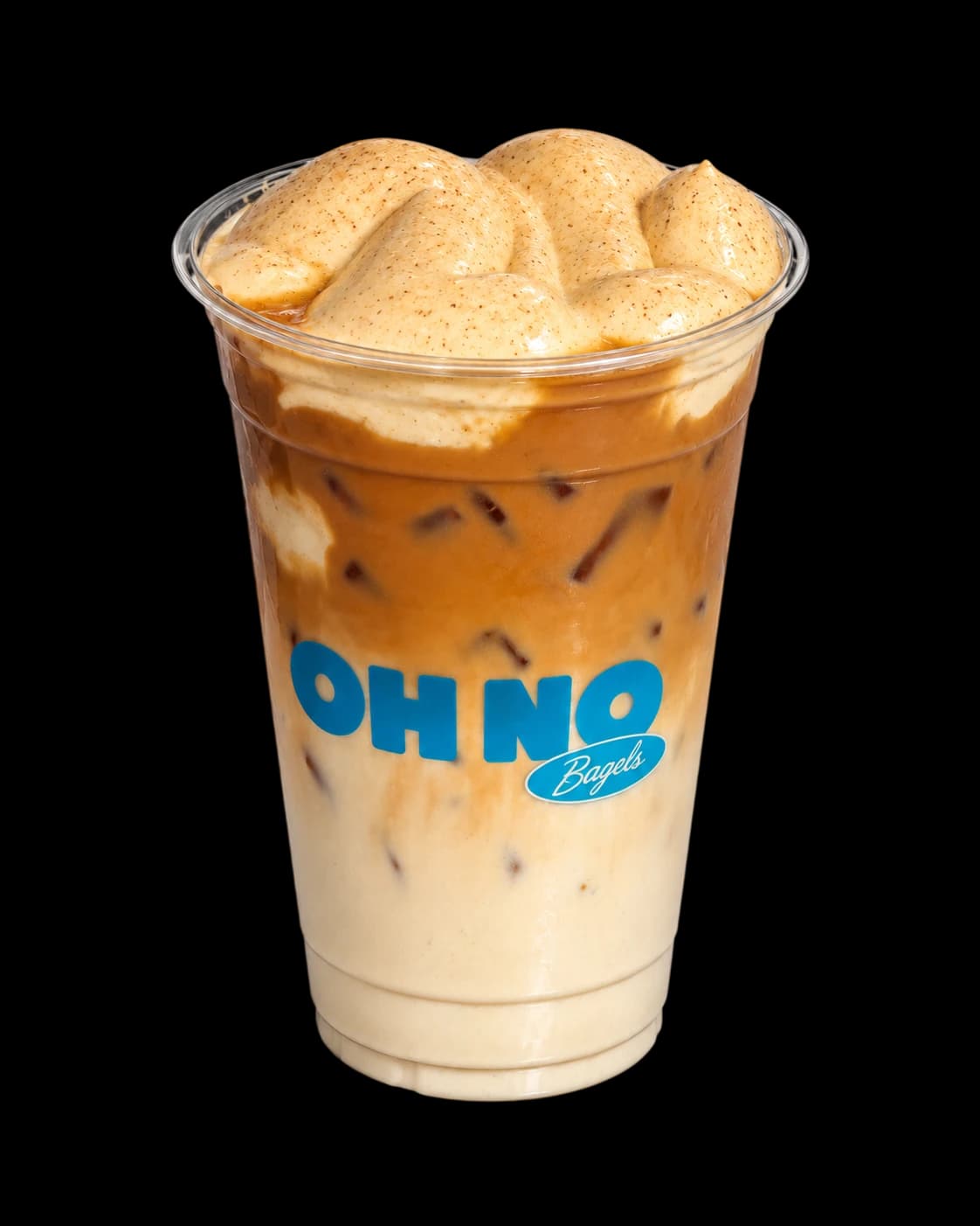 Pumpkin Spice latte topped with pumpkin cold foam